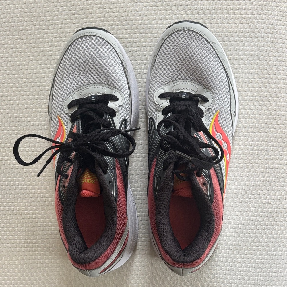 Women’s Saucony White and Orange Athletic Shoes
